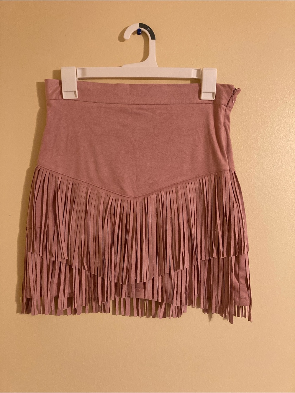 Altar'd State Mauve Pink Fringe Mini Skirt